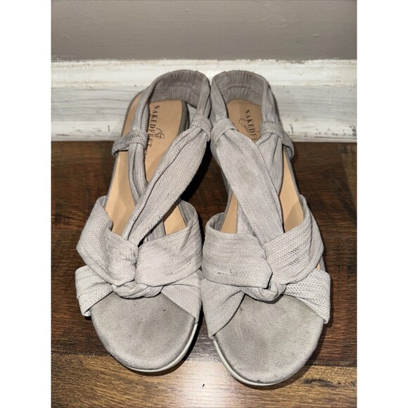 NAKED FEET - SCORPIUS in GREY Size 8 Wedges Comfortable - Picture 2 of 5